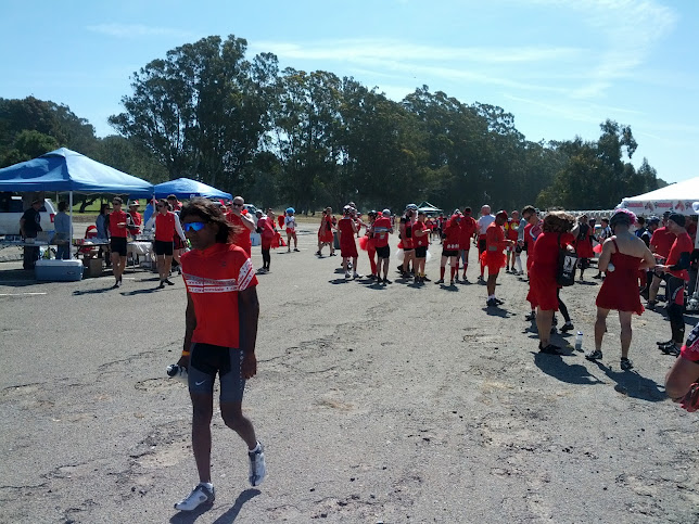 A very red rest stop